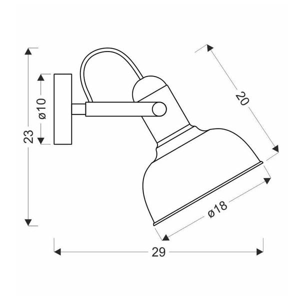 Fekete fém fali lámpa Reno – Candellux Lighting-image-2