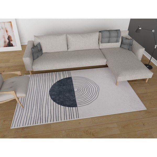 Krémszínű mosható futószőnyeg 80x200 cm – Vitaus-image-1