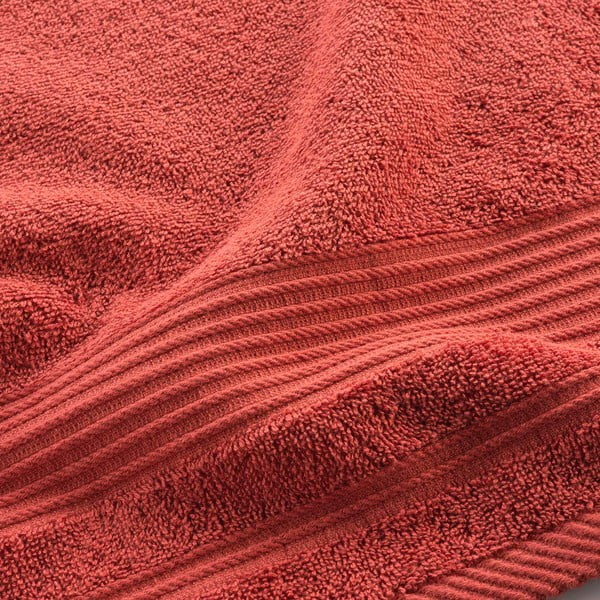 Téglavörös frottír pamut törölköző 50x90 cm Tendresse – douceur d'intérieur-image-2