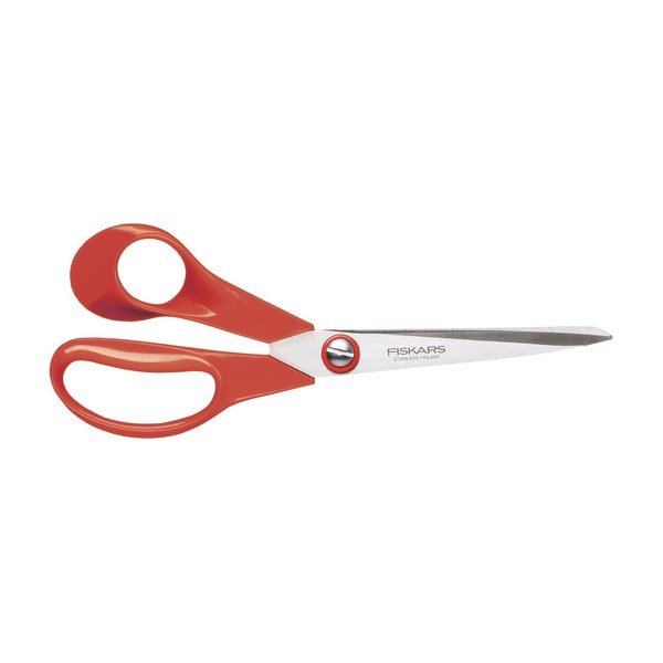 Piros balkezes olló, él hossza 21 cm - Fiskars