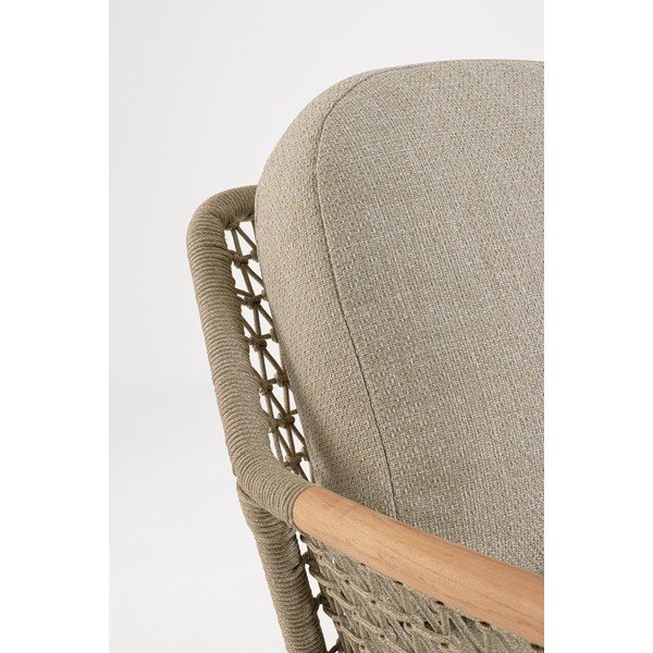 Világosbarna fém kerti fotel Eulero – Bizzotto-image-3