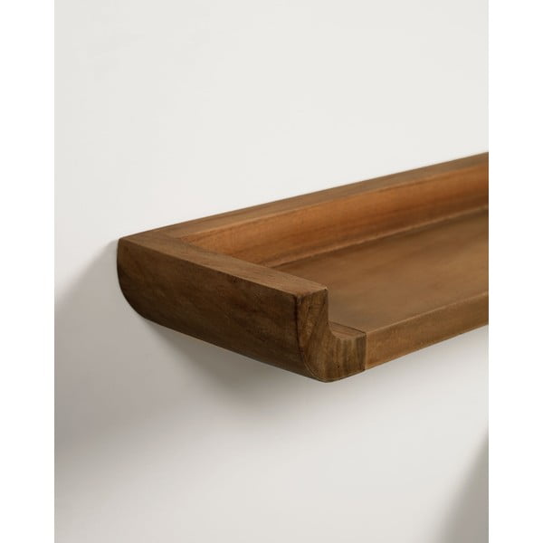 Natúr színű teakfa polc készlet 2 db-os 50 cm Shamel – Kave Home-image-2