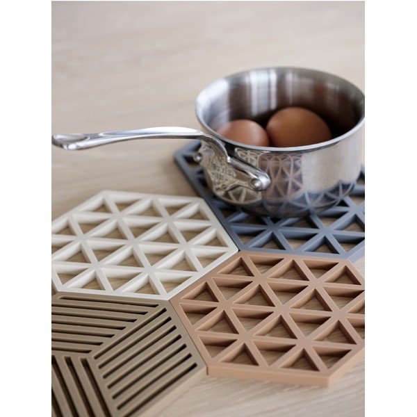 Triangles bézs szilikonos edényalátét - Zone-image-1