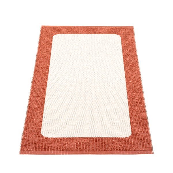 Téglavörös-krémszínű kültéri-beltéri szőnyeg 70x120 cm Ilda Brick – Pappelina