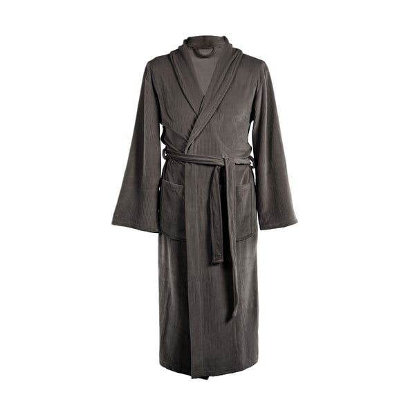 Szürke mikroplüss fürdőköpeny S/M Elena – Tiseco Home Studio