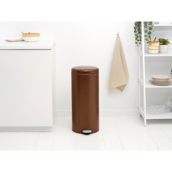 Bronzszínű acél pedálos szemetes 30 l NewIcon – Brabantia-image-1