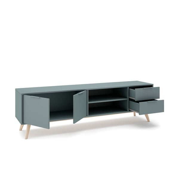 Szürkészöld TV-állvány 180x53x40 cm Pisco – Marckeric-image-2