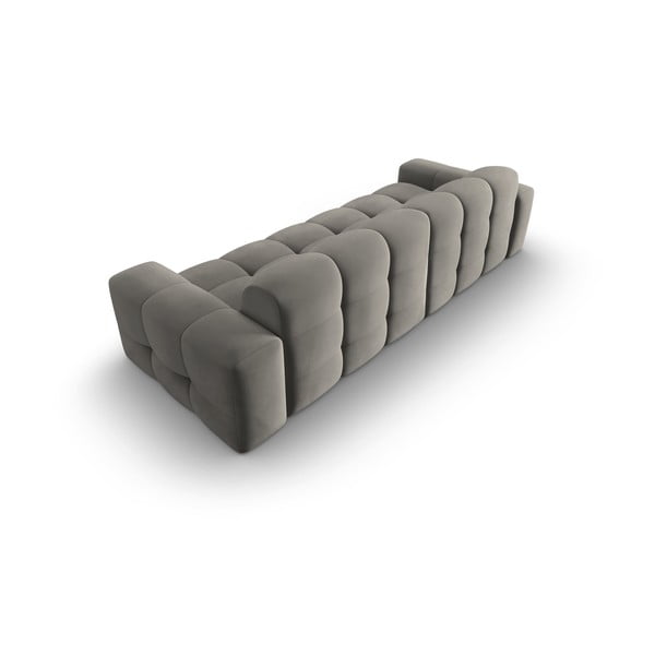 Szürke bársony kanapé 255 cm Kendal – Micadoni Home-image-4