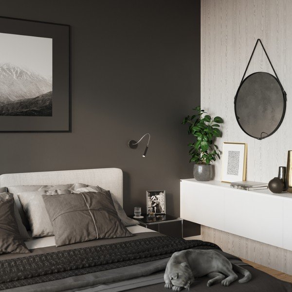 Fekete fali lámpa Aludra – Sollux-image-3