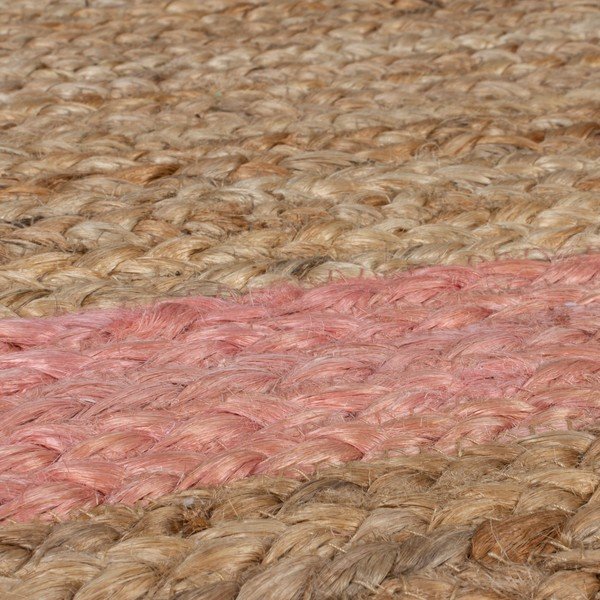 Rózsaszín-natúr színű kézi szövésű juta szőnyeg 160x230 cm Grace – Flair Rugs-image-4