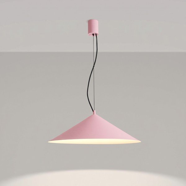 Rózsaszín fém LED függőlámpa ø 50 cm FINT – Thoro-image-1