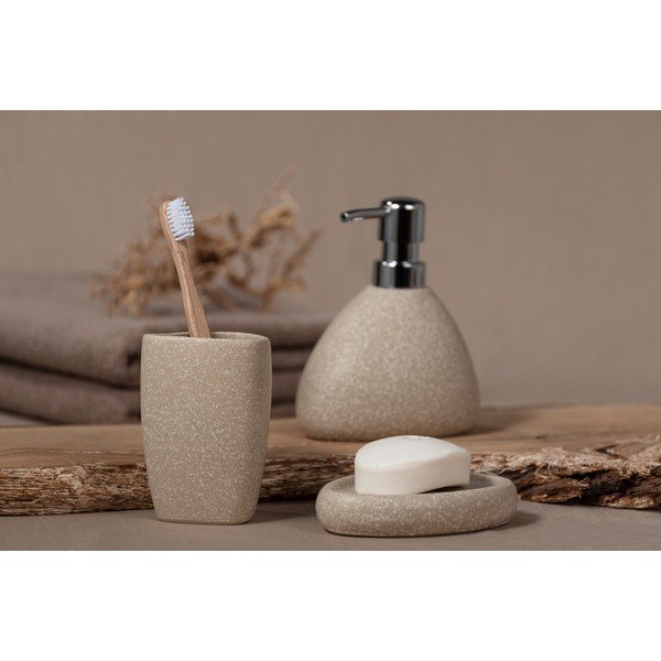 Pion bézs kerámia fogkefetartó pohár - Wenko-image-3