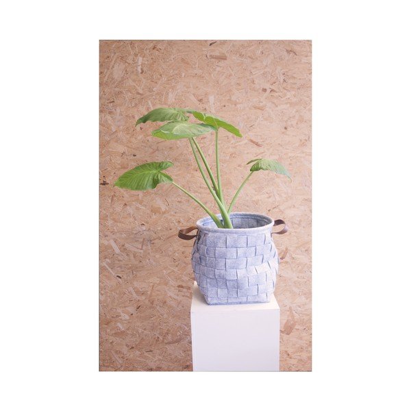 Storage szürke tárolókosár bőr fogantyúval, ⌀ 34 cm - PT LIVING-image-2