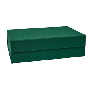 Sötétzöld fedeles karton tárolódoboz 45x33x15 cm Hako – OYOY Living Design