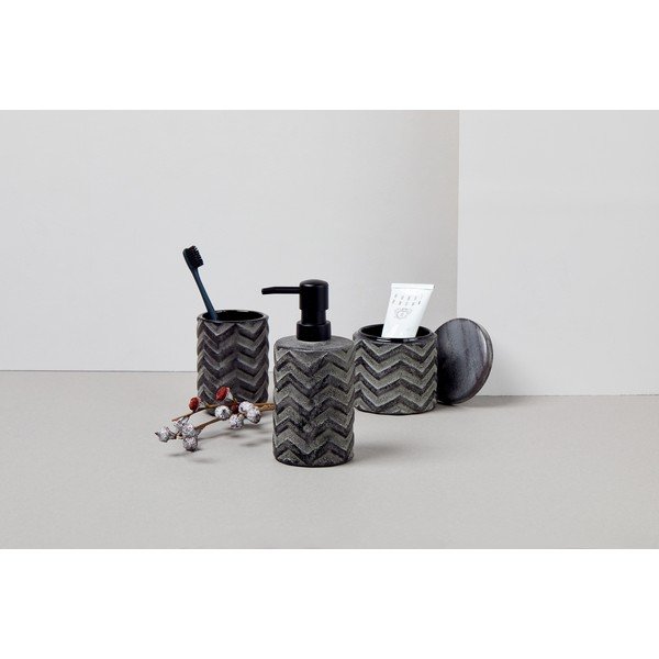 Mantua sötétszürke kézzel festett fogkefetartó pohár - Wenko-image-4