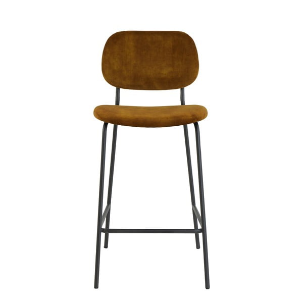 Mustársárga bársony bárszék 92 cm Emma – Light & Living-image-3