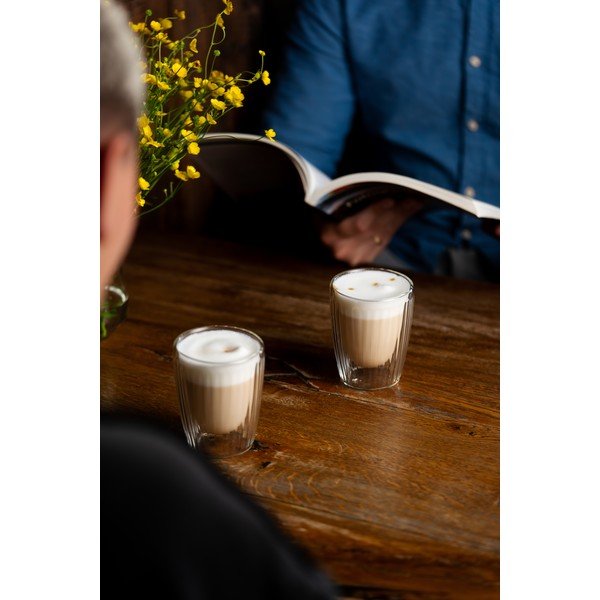 Üveg bögre szett 2 db-os cappucinóhoz 250 ml Livio Duo – Vialli Design-image-3