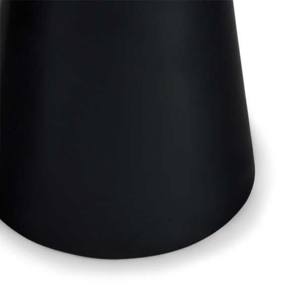 Fekete-sötétszürke dohányzóasztal márvány dekoros asztallappal ø 45 cm Tango – Furnhouse-image-1