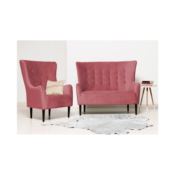 Blair piros kétszemélyes kanapé - Vivonita-image-2