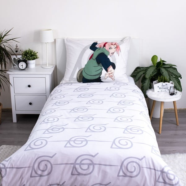 Egyszemélyes pamut gyerek ágyneműhuzat 140x200 cm Naruto – Jerry Fabrics-image-1