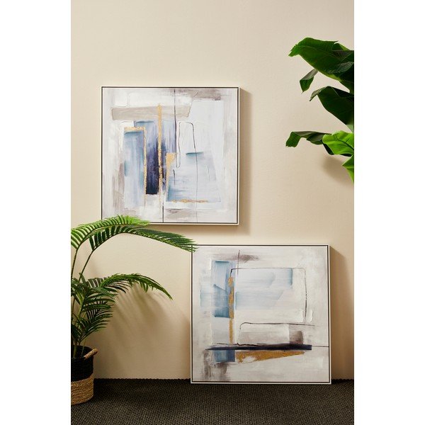 Kézzel festett keretezett-vászon kép 88x88 cm Crown – Bizzotto-image-1