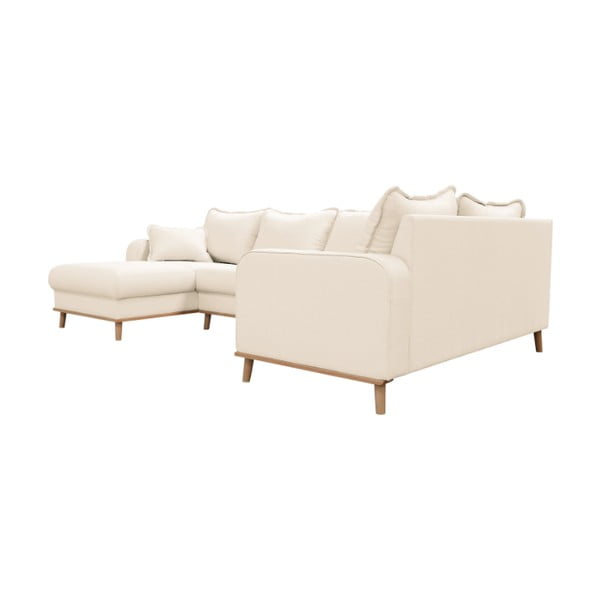 Krémszínű sarokkanapé (bal oldali) Beata – Ropez-image-2