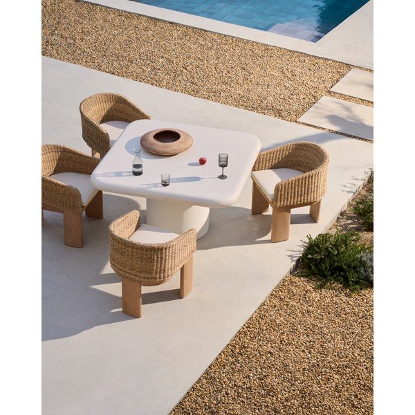Natúr színű párnázott-rattan kerti szék Xoriguer – Kave Home-image-2