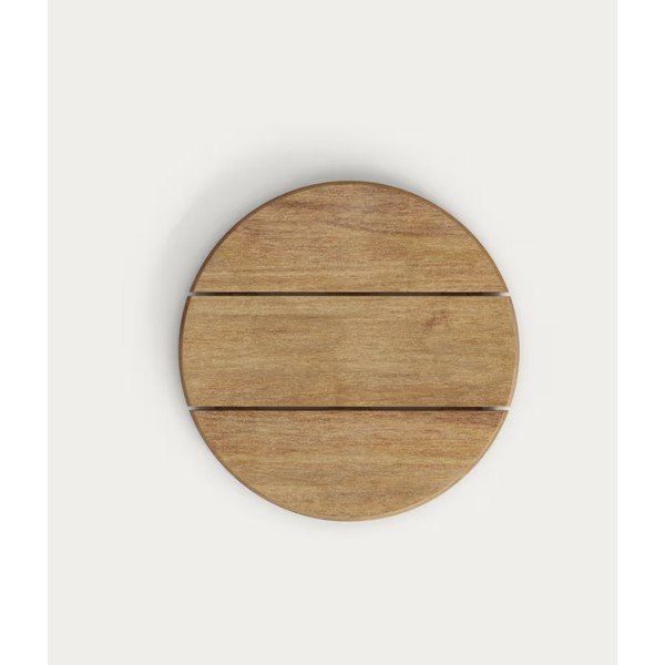 Kerek kerti dohányzóasztal akácfa asztallappal ø 43 cm Saura – Kave Home-image-3