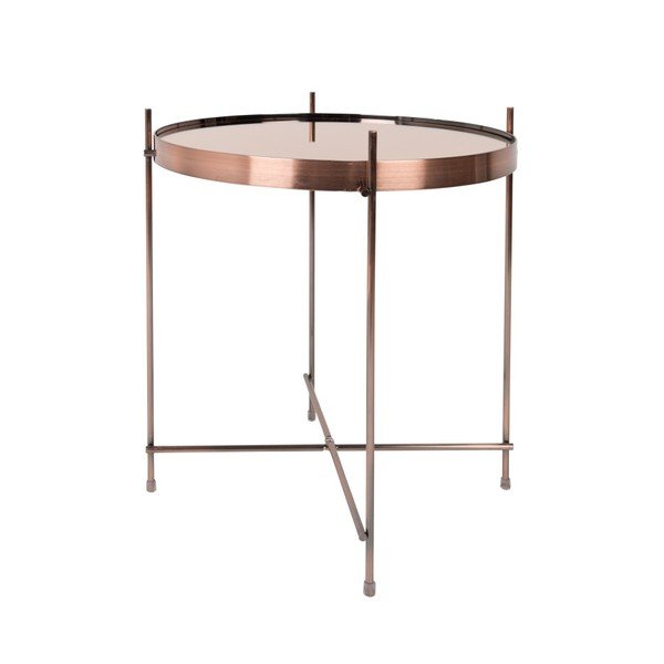 Cupid rézszínű tárolóasztal, ⌀ 43 cm - Zuiver-image-3