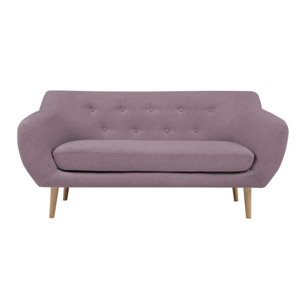 Sicile rózsaszín 2 személyes kanapé világos lábakkal - Mazzini Sofas