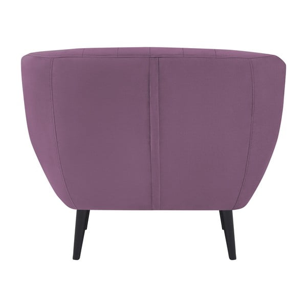 Toscane lila fotel, fekete lábakkal - Mazzini Sofas-image-2