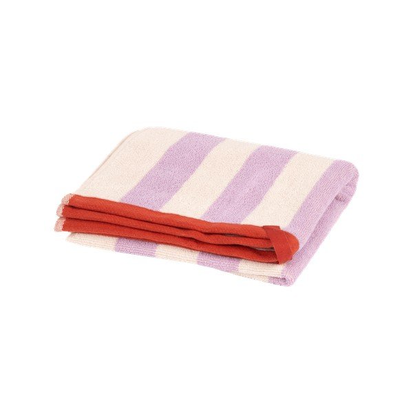 Levendula színű-krémszínű frottír pamut törölköző 50x80 cm Gobo – noo.ma