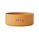 Mini Boss mustársárga gyerektál, ø 11 cm - Design Letters