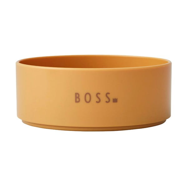 Mini Boss mustársárga gyerektál, ø 11 cm - Design Letters