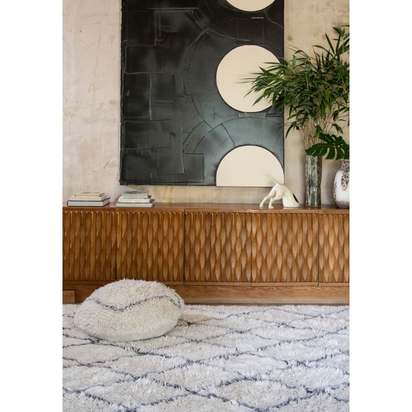 Fehér gyapjú puff Berber Soul – Lorena Canals-image-1