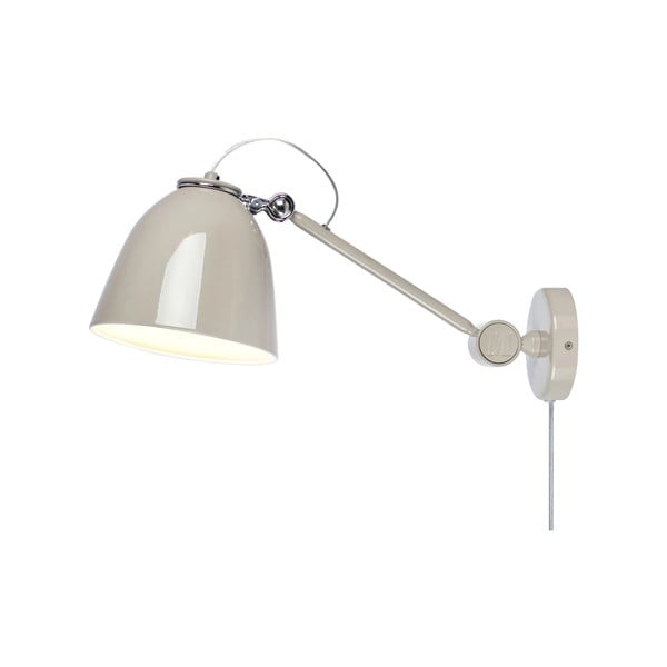 Szürkésbézs konnektorhoz csatlakoztatható fali lámpa Tilt – Markslöjd