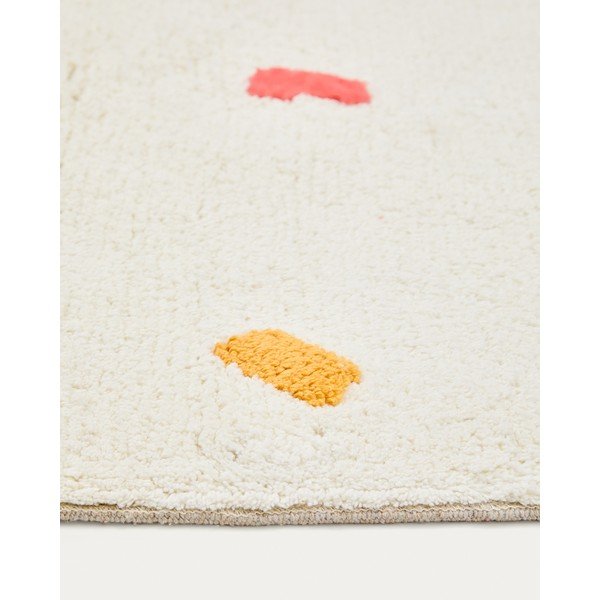 Krémszínű pamut gyerek szőnyeg 90x150 cm Epifania – Kave Home-image-3