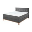 Sötétszürke boxspring ágy tárolóhellyel 180x200 cm Catania - Meise Möbel