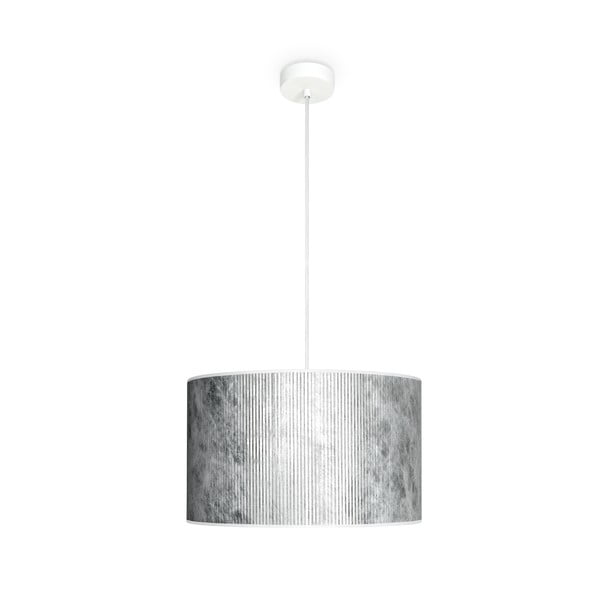 Tres ezüstszínű mennyezeti lámpa fehér kábellel, Ø 40 cm - Bulb Attack