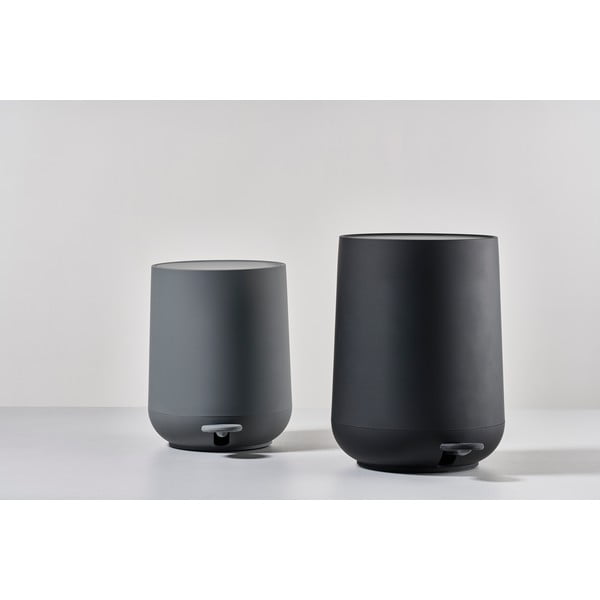 Sötétszürke műanyag pedálos szemetes 5 l Nova – Zone-image-1