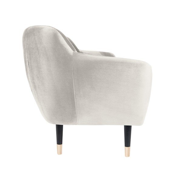 Benito krémszínű kanapé fekete lábakkal, 158 cm, 158 cm 188 cm - Mazzini Sofas-image-3
