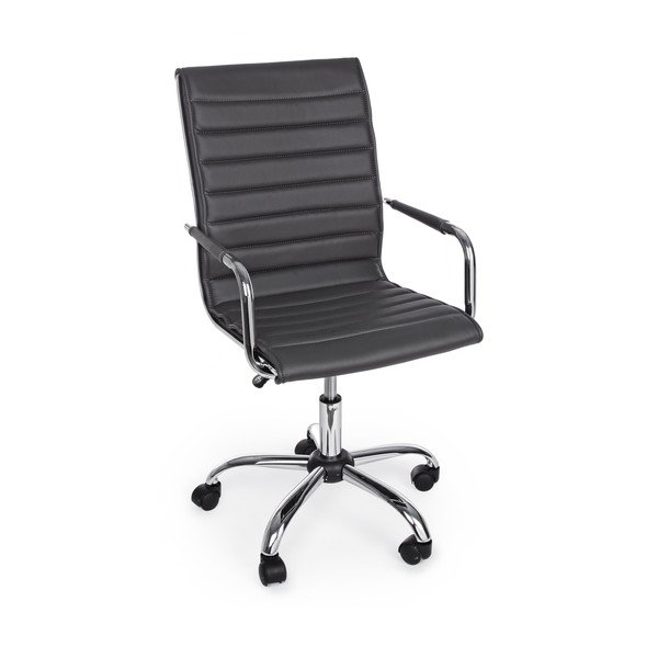 Sötétszürke bőrutánzat irodai szék Perth – Yes Everyday