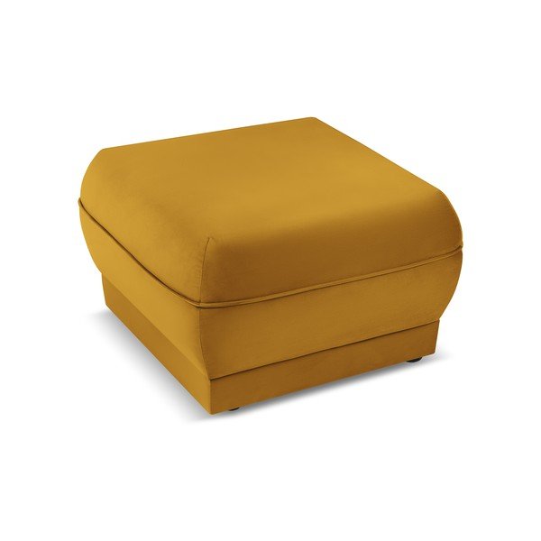 Sárga bársony puff Lando – Micadoni Home-image-3