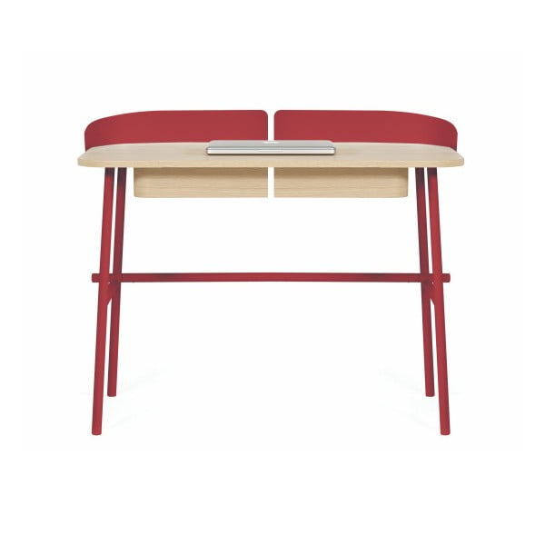 Victor piros tölgyfa íróasztal, 100 x 60 cm - HARTÔ
