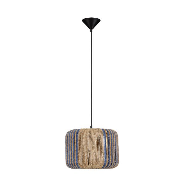 Kék-natúr színű kötél függőlámpa ø 33 cm Abby – Nova Luce