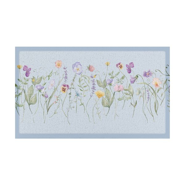 PVC lábtörlő 40x70 cm Blue Wild Flowers – Artsy Doormats