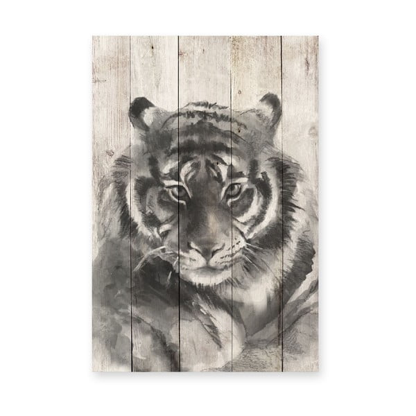 Watercolor Tiger dekor fa fali tábla, 40 x 60 cm - Surdic