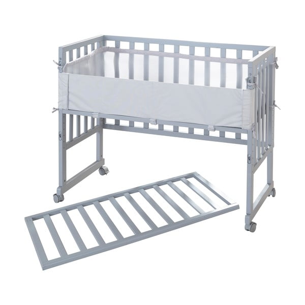 Szürke babaágy 90x45 cm – Roba-image-2