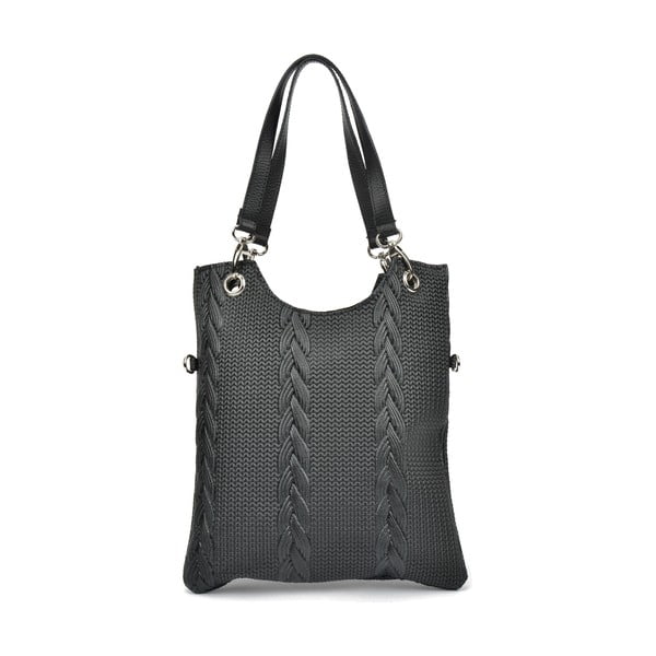 Lidia fekete bőr kézitáska - Mangotti Bags-image-1