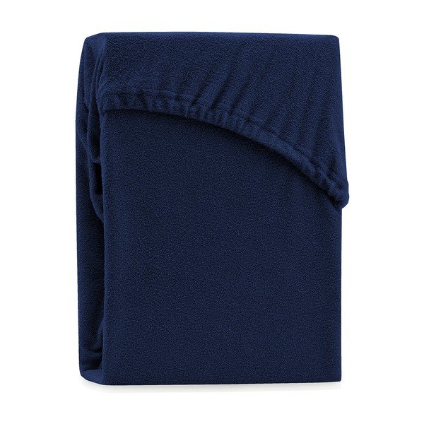 Sötétkék gumis frottír lepedő 140x200 cm Ruby – Restilo-image-2